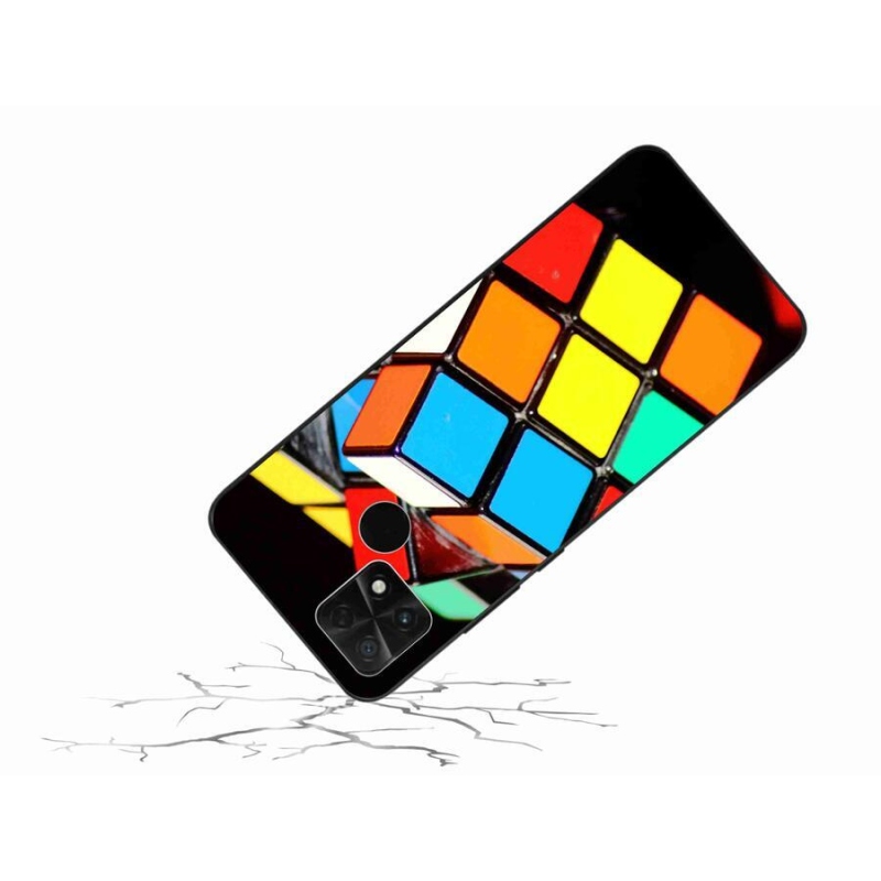 Gelový obal mmCase na mobil Xiaomi Poco C40 - rubikova kostka