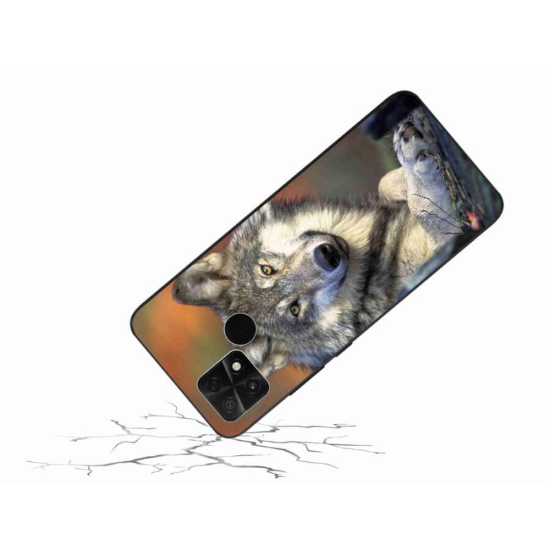 Gelový obal mmCase na mobil Xiaomi Poco C40 - vlk