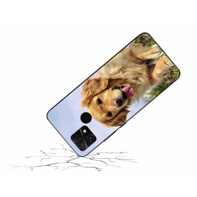 Gelový obal mmCase na mobil Xiaomi Poco C40 - zlatý retrívr