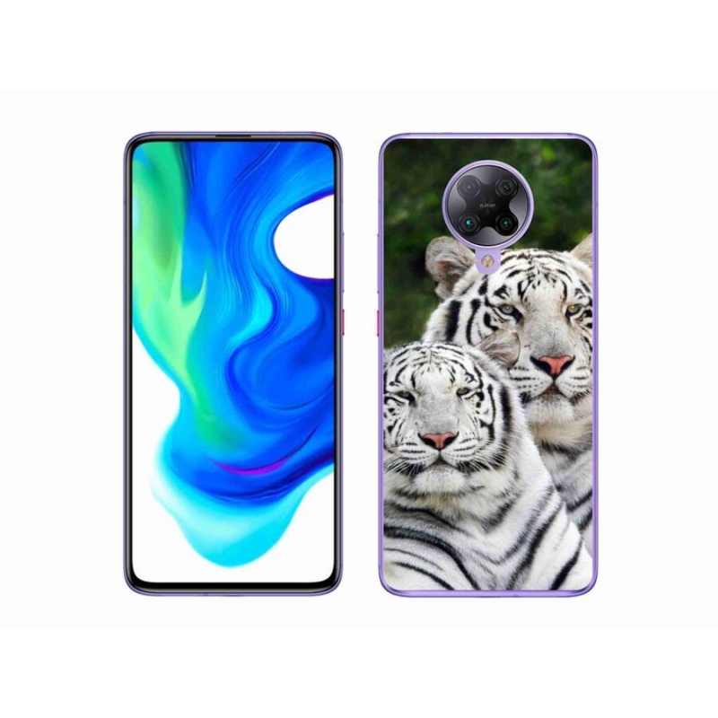 Gelový obal mmCase na mobil Xiaomi Poco F2 Pro - bílí tygři