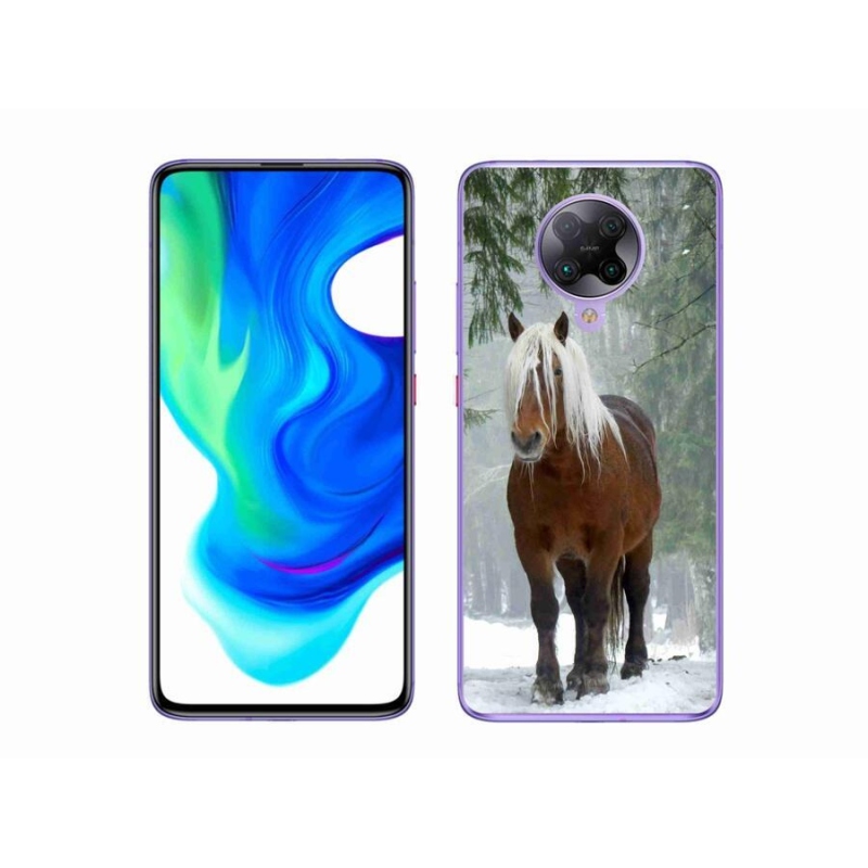 Gelový obal mmCase na mobil Xiaomi Poco F2 Pro - kůň v lese