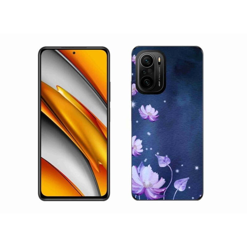 Gelový obal mmCase na mobil Xiaomi Poco F3 - padající květy