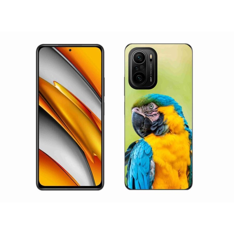 Gelový obal mmCase na mobil Xiaomi Poco F3 - papoušek ara 2