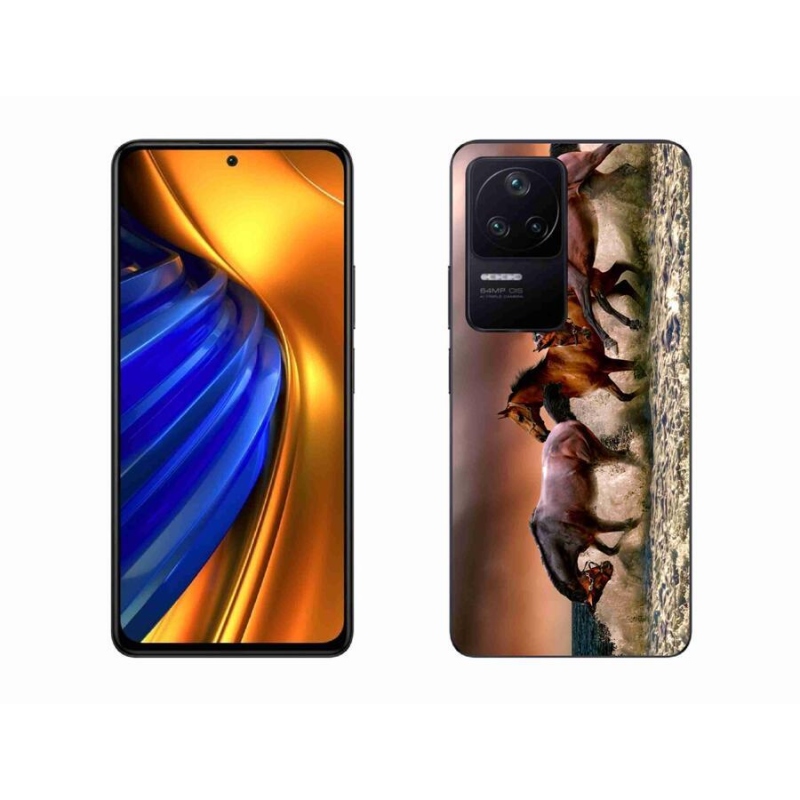 Gelový obal mmCase na mobil Xiaomi Poco F4 - koně 1