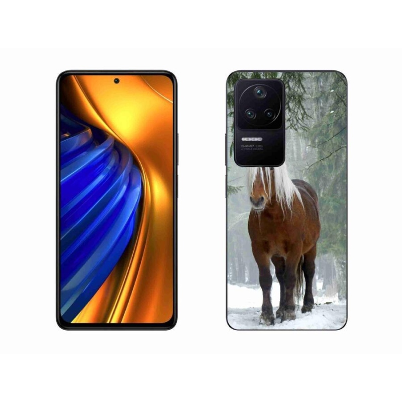 Gelový obal mmCase na mobil Xiaomi Poco F4 - kůň v lese