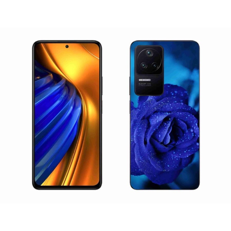 Gelový obal mmCase na mobil Xiaomi Poco F4 - modrá růže