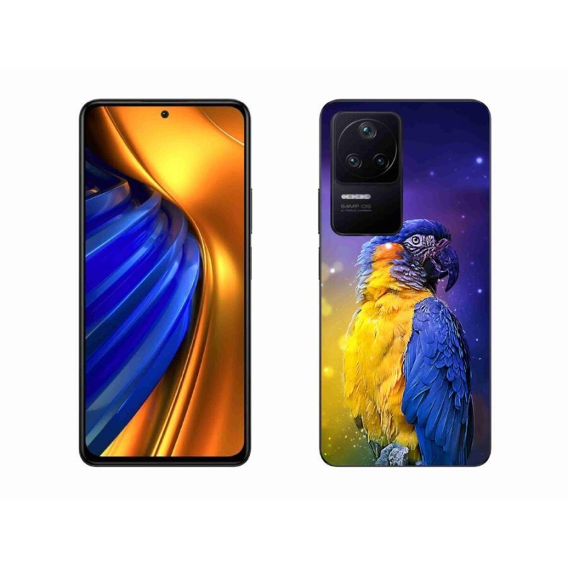 Gelový obal mmCase na mobil Xiaomi Poco F4 - papoušek ara 1