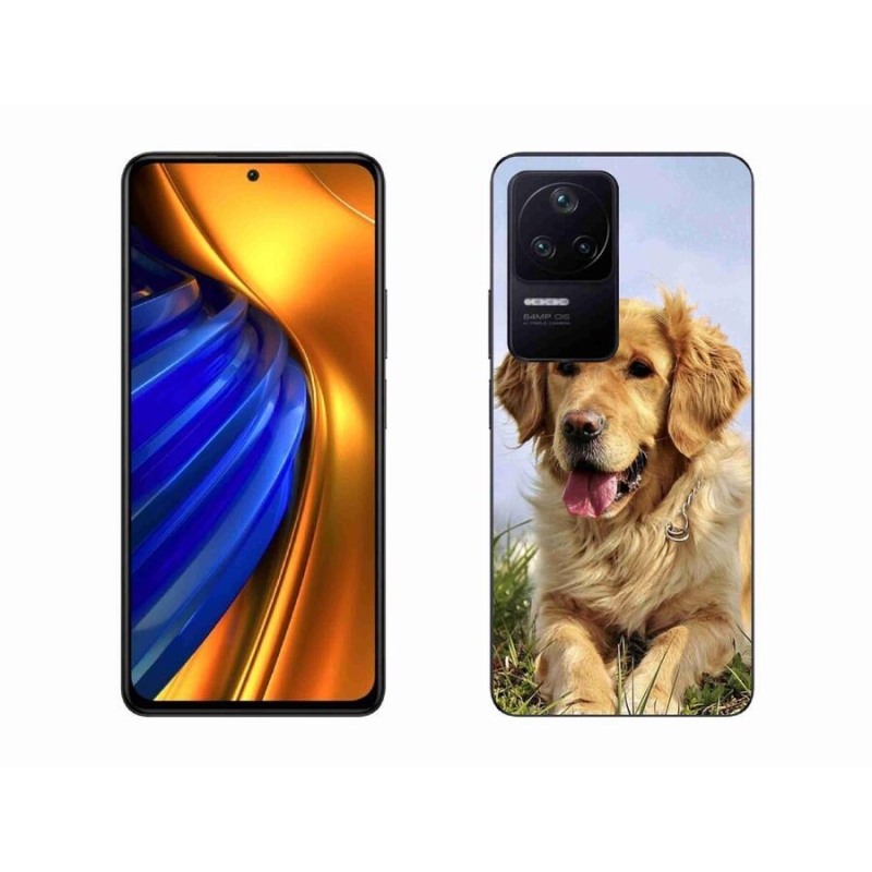 Gelový obal mmCase na mobil Xiaomi Poco F4 - zlatý retrívr
