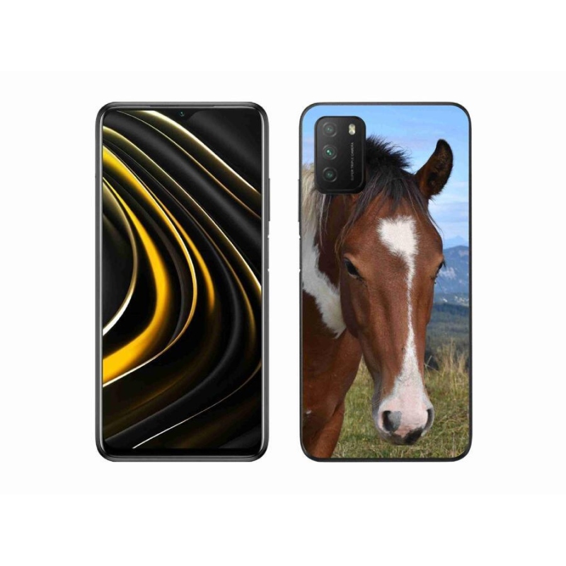Gelový obal mmCase na mobil Xiaomi Poco M3 - hnědý kůň