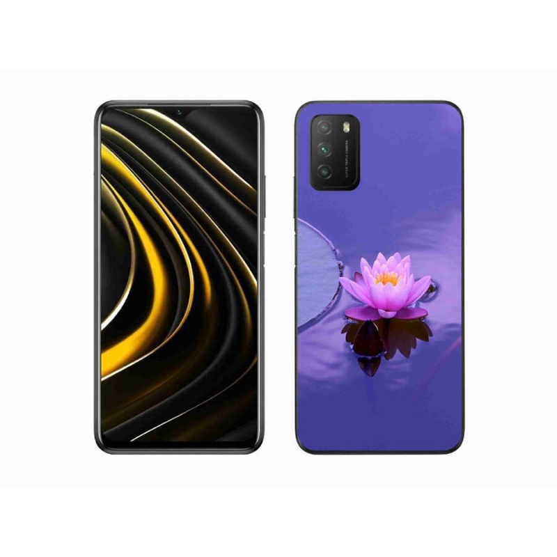 Gelový obal mmCase na mobil Xiaomi Poco M3 - květ na hladině