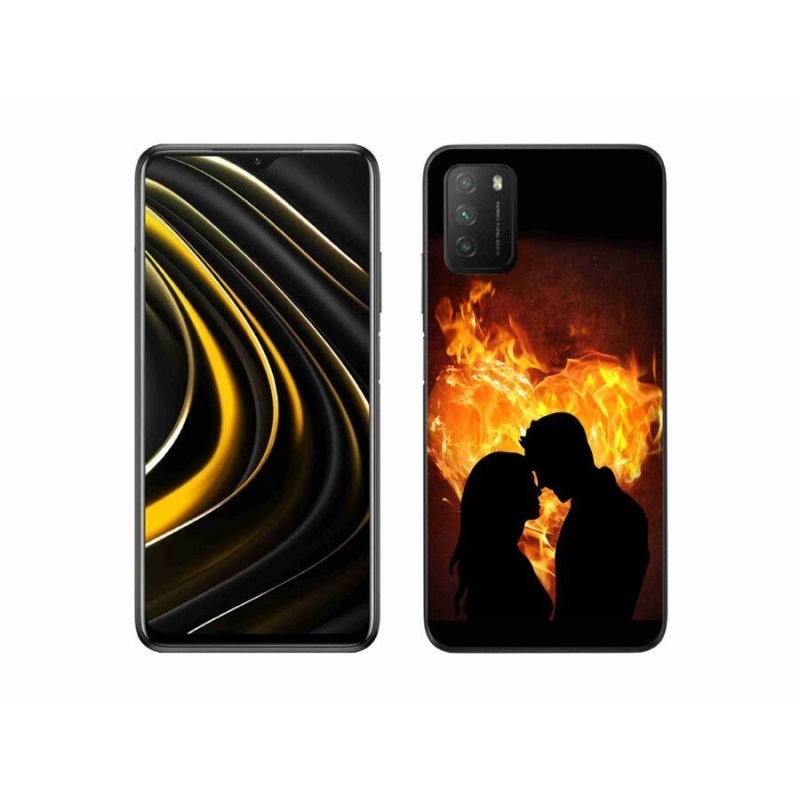 Gelový obal mmCase na mobil Xiaomi Poco M3 - ohnivá láska