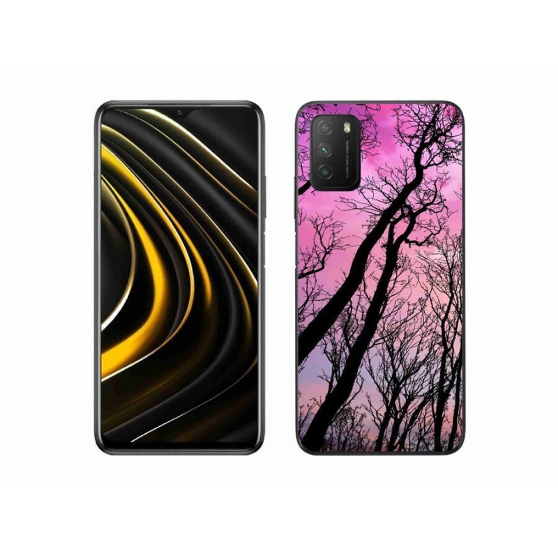 Gelový obal mmCase na mobil Xiaomi Poco M3 - opadané stromy