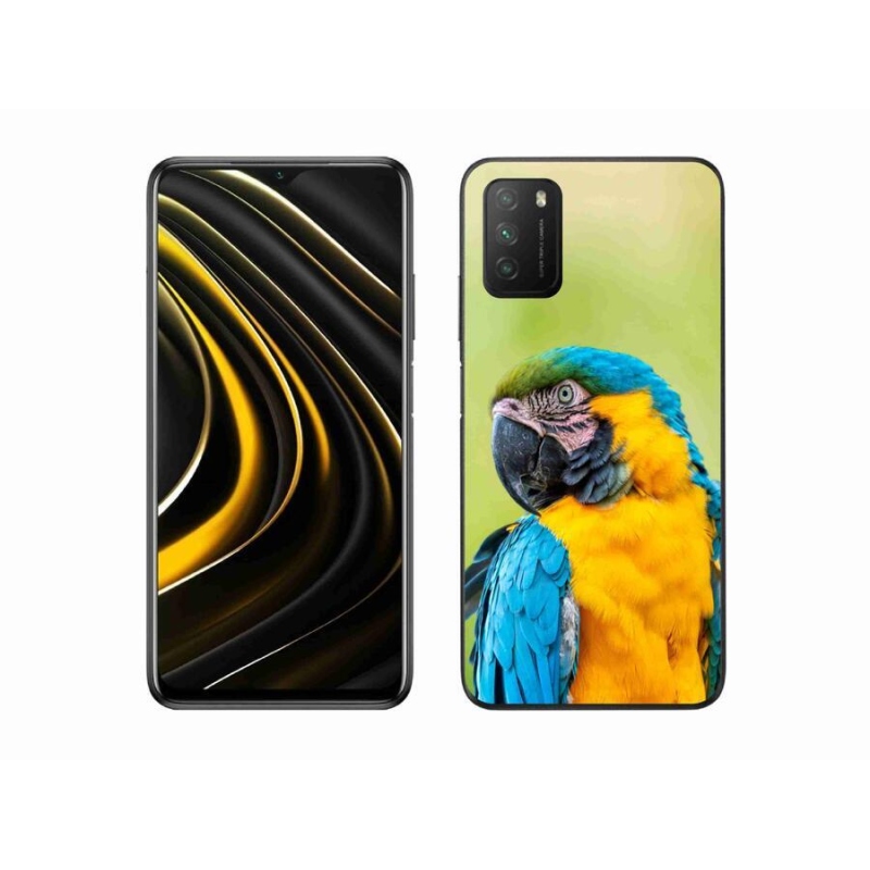 Gelový obal mmCase na mobil Xiaomi Poco M3 - papoušek ara 2
