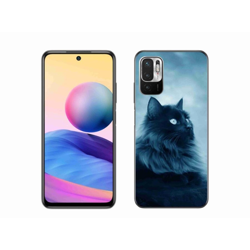 Gelový obal mmCase na mobil Xiaomi Poco M3 Pro/5G - černá kočka 1