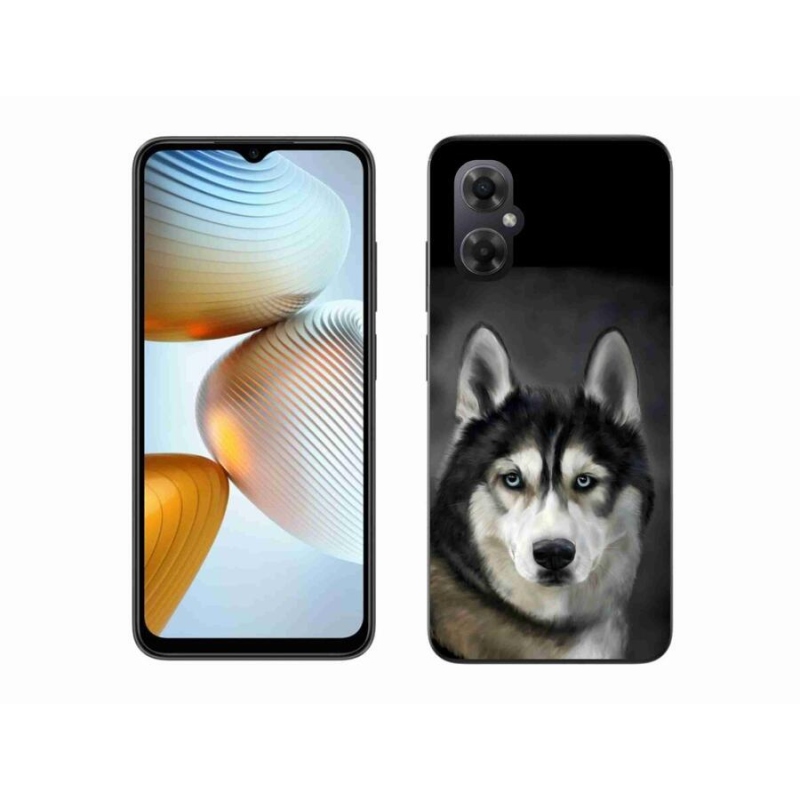 Gelový obal mmCase na mobil Xiaomi Poco M4 5G - husky