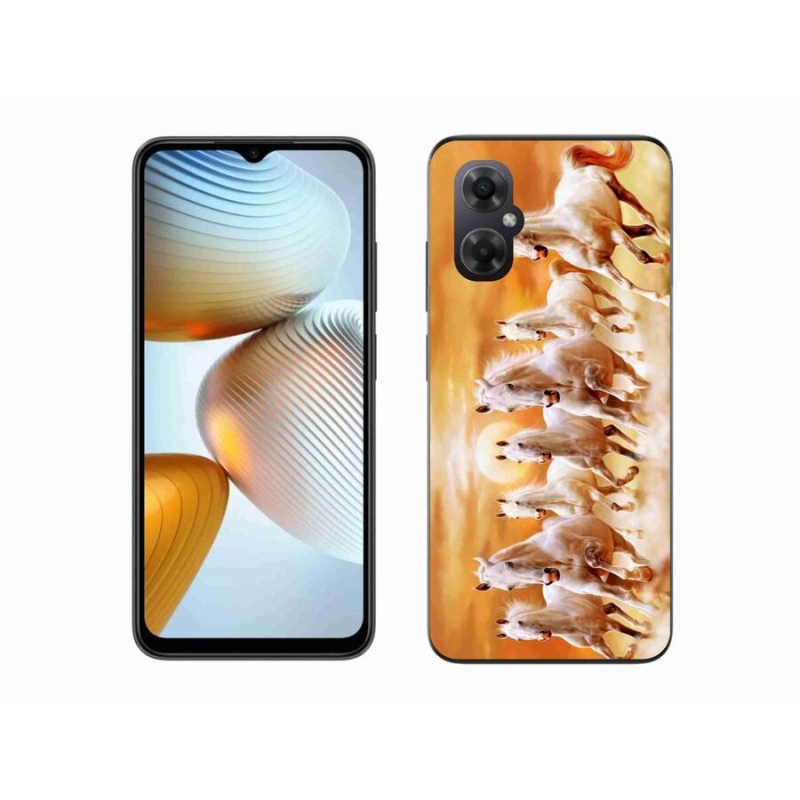 Gelový obal mmCase na mobil Xiaomi Poco M4 5G - koně 2