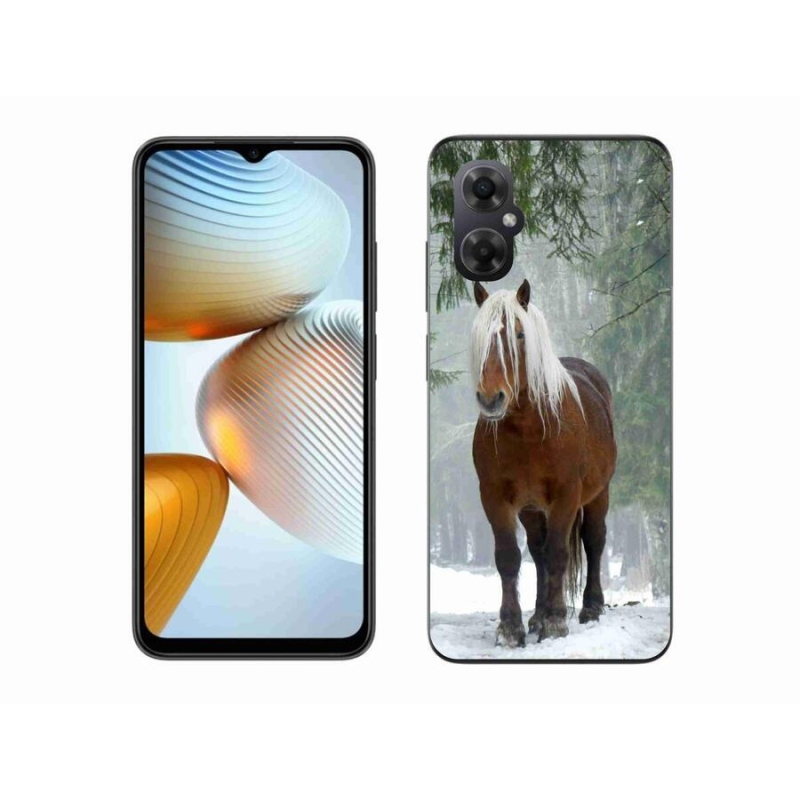 Gelový obal mmCase na mobil Xiaomi Poco M4 5G - kůň v lese