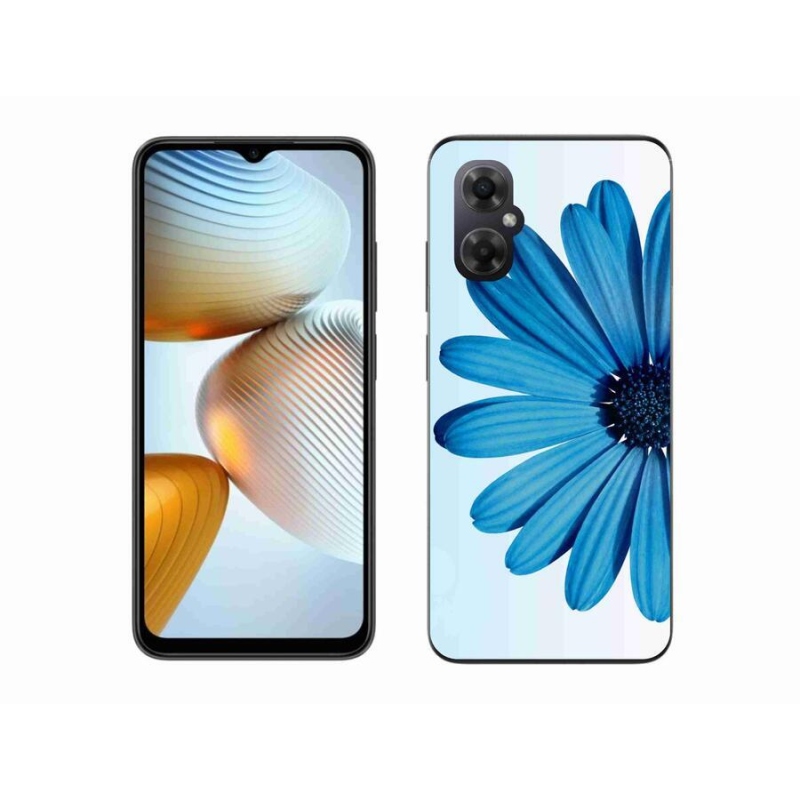 Gelový obal mmCase na mobil Xiaomi Poco M4 5G - modrá kopretina