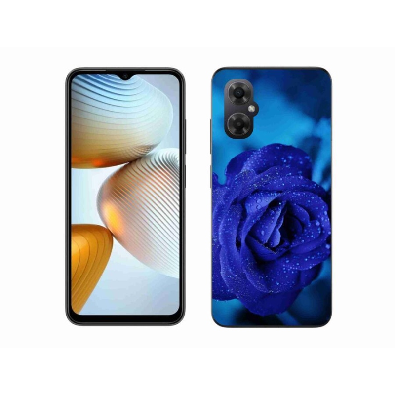 Gelový obal mmCase na mobil Xiaomi Poco M4 5G - modrá růže