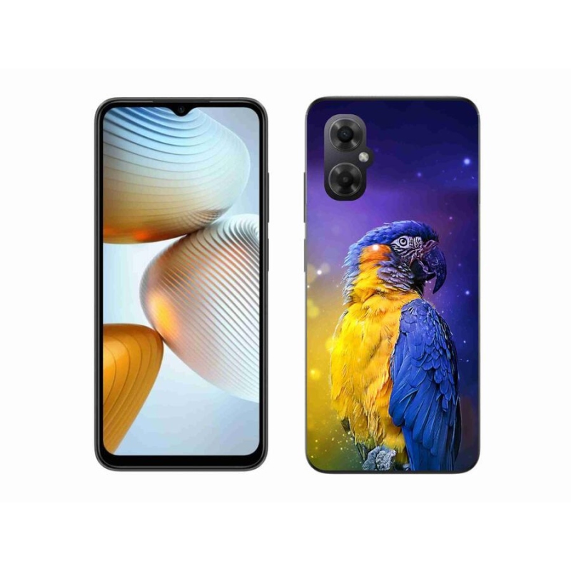 Gelový obal mmCase na mobil Xiaomi Poco M4 5G - papoušek ara 1