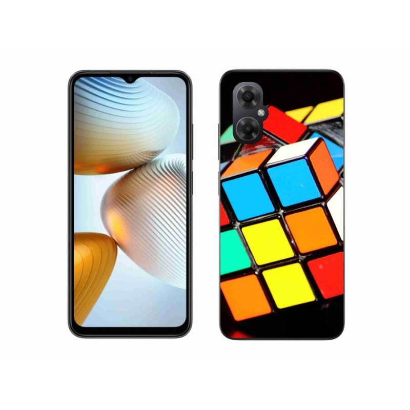 Gelový obal mmCase na mobil Xiaomi Poco M4 5G - rubikova kostka