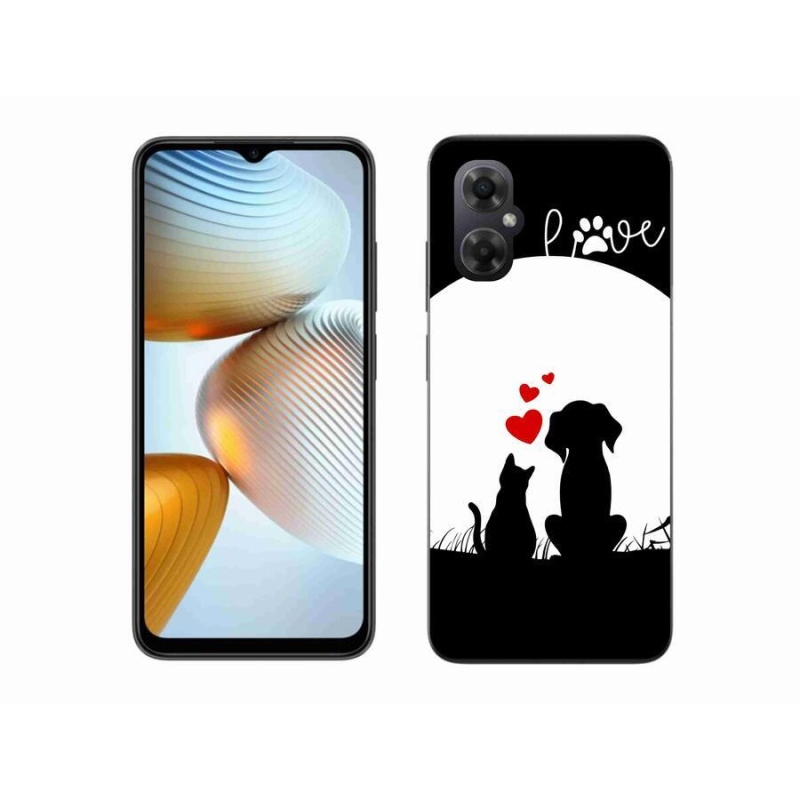 Gelový obal mmCase na mobil Xiaomi Poco M4 5G - zvířecí láska