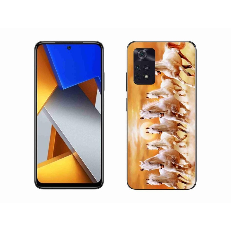 Gelový obal mmCase na mobil Xiaomi Poco M4 Pro 4G - koně 2