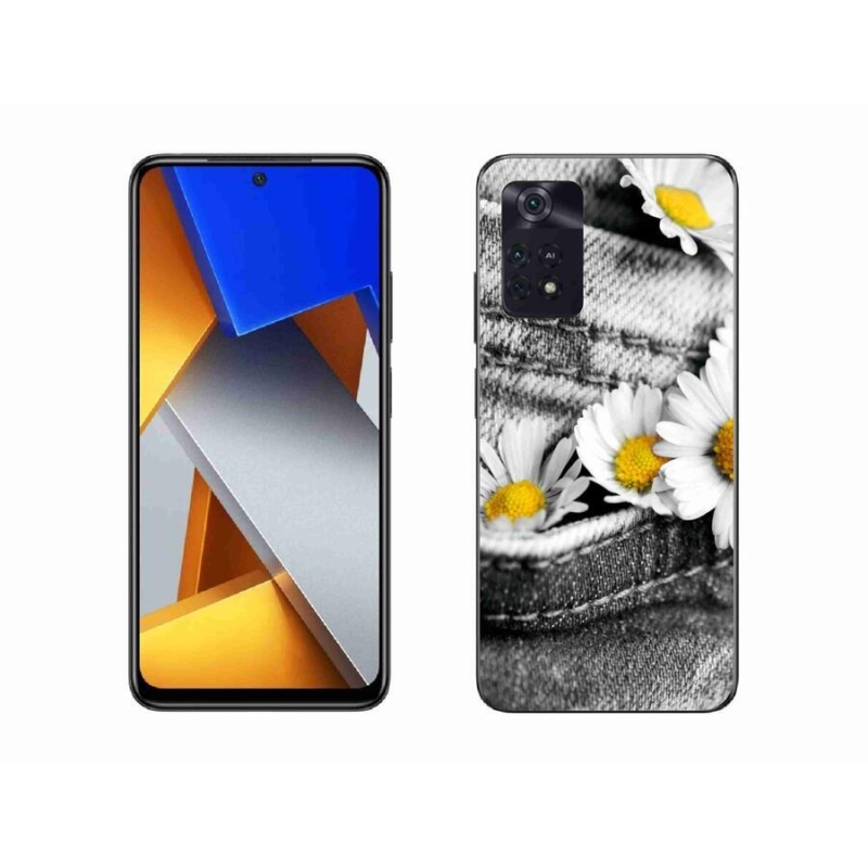Gelový obal mmCase na mobil Xiaomi Poco M4 Pro 4G - kopretiny