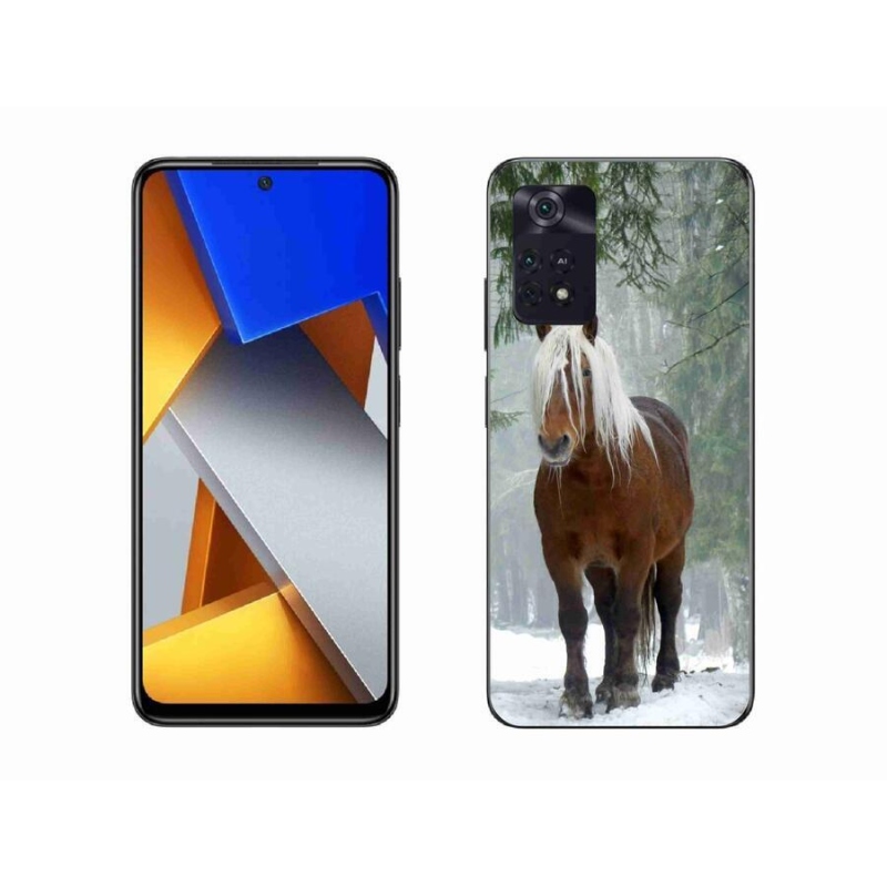 Gelový obal mmCase na mobil Xiaomi Poco M4 Pro 4G - kůň v lese