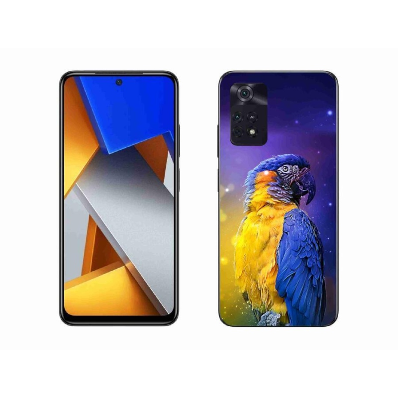 Gelový obal mmCase na mobil Xiaomi Poco M4 Pro 4G - papoušek ara 1