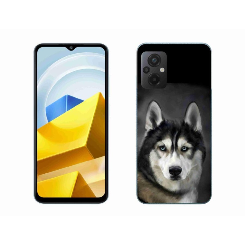 Gelový obal mmCase na mobil Xiaomi Poco M5 4G - husky