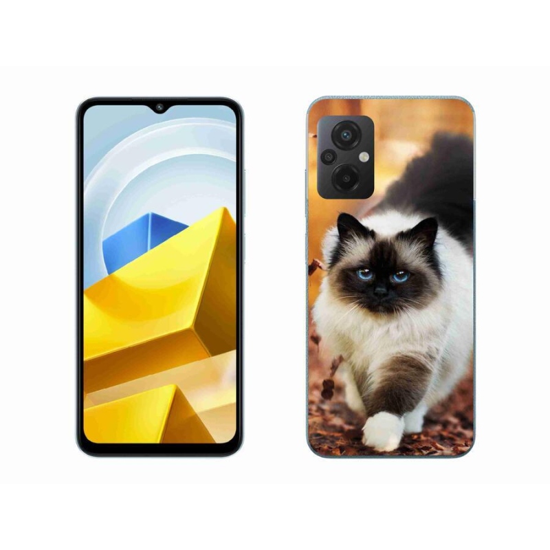 Gelový obal mmCase na mobil Xiaomi Poco M5 4G - kočka
