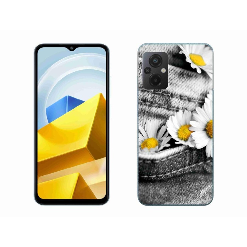 Gelový obal mmCase na mobil Xiaomi Poco M5 4G - kopretiny