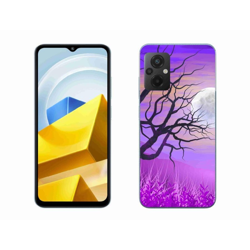Gelový obal mmCase na mobil Xiaomi Poco M5 4G - kreslený opadaný strom