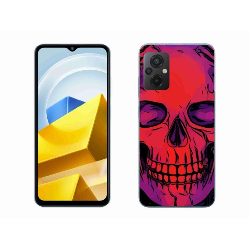 Gelový obal mmCase na mobil Xiaomi Poco M5 4G - lebka