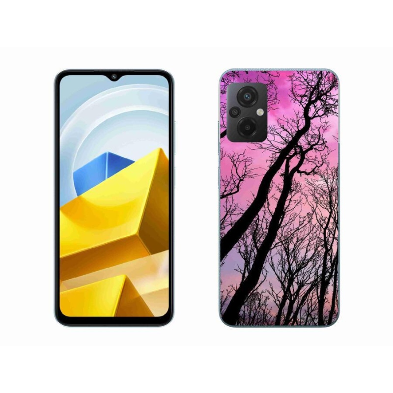 Gelový obal mmCase na mobil Xiaomi Poco M5 4G - opadané stromy