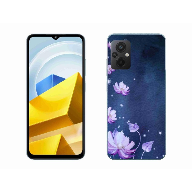 Gelový obal mmCase na mobil Xiaomi Poco M5 4G - padající květy