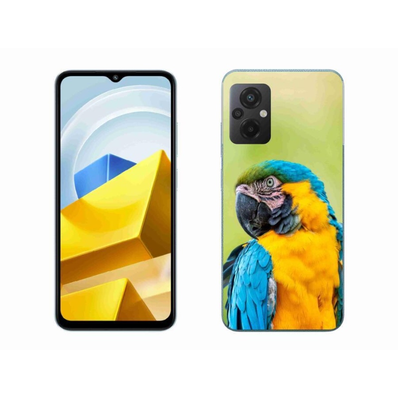 Gelový obal mmCase na mobil Xiaomi Poco M5 4G - papoušek ara 2