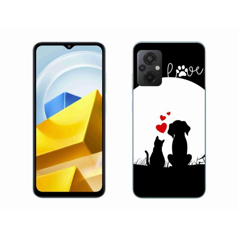 Gelový obal mmCase na mobil Xiaomi Poco M5 4G - zvířecí láska