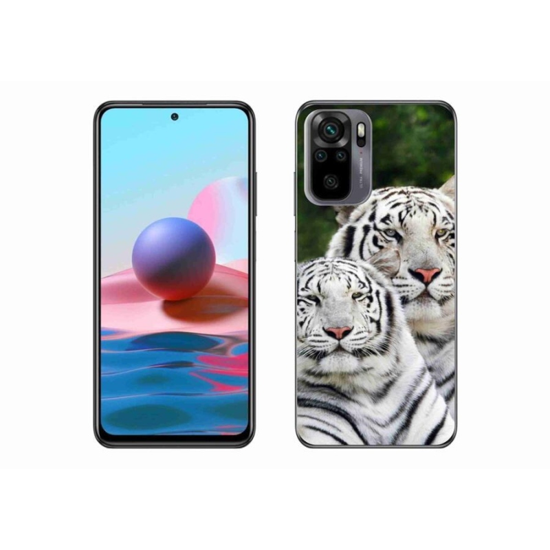 Gelový obal mmCase na mobil Xiaomi Poco M5s - bílí tygři