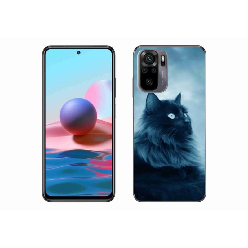 Gelový obal mmCase na mobil Xiaomi Poco M5s - černá kočka 1