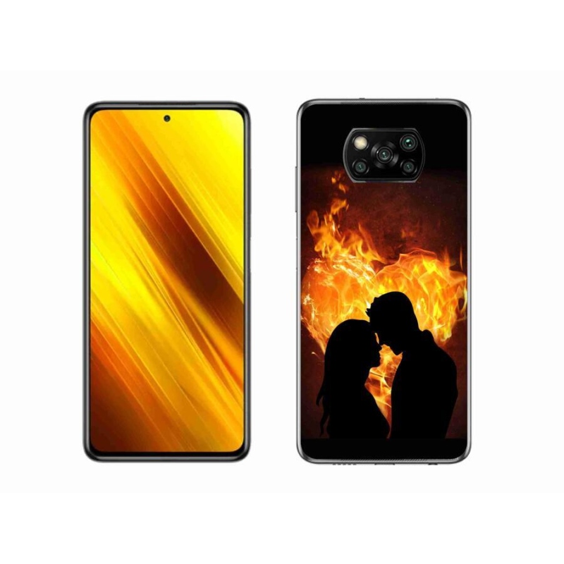 Gelový obal mmCase na mobil Xiaomi Poco X3 - ohnivá láska