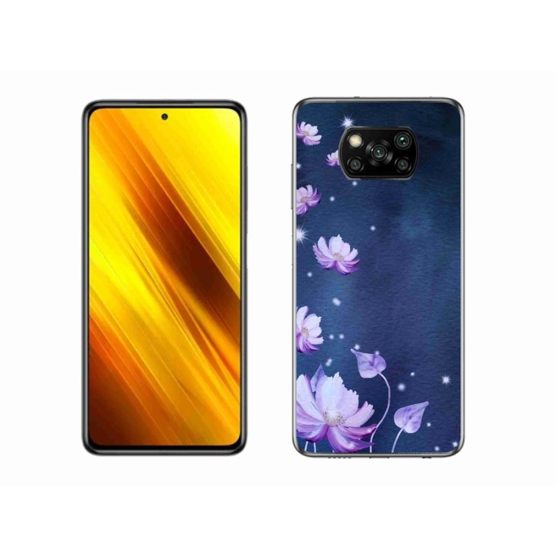 Gelový obal mmCase na mobil Xiaomi Poco X3 - padající květy