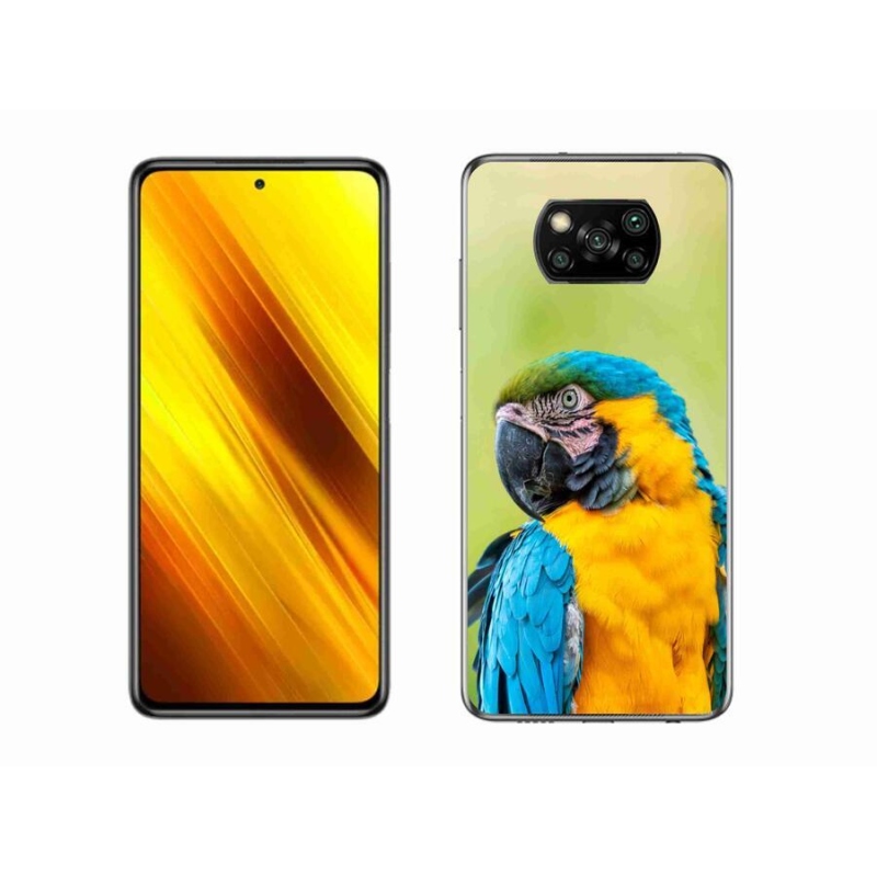 Gelový obal mmCase na mobil Xiaomi Poco X3 - papoušek ara 2