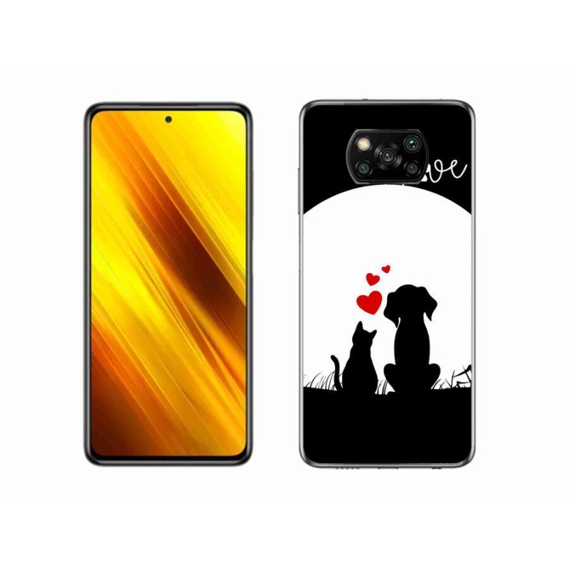 Gelový obal mmCase na mobil Xiaomi Poco X3 - zvířecí láska