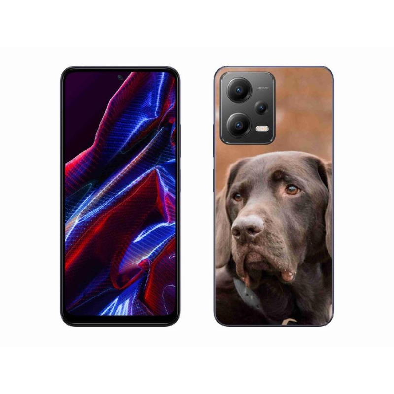 Gelový obal mmCase na mobil Xiaomi Poco X5 5G - hnědý labrador