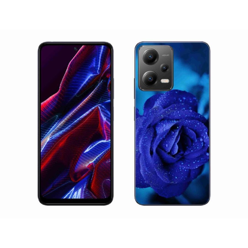 Gelový obal mmCase na mobil Xiaomi Poco X5 5G - modrá růže