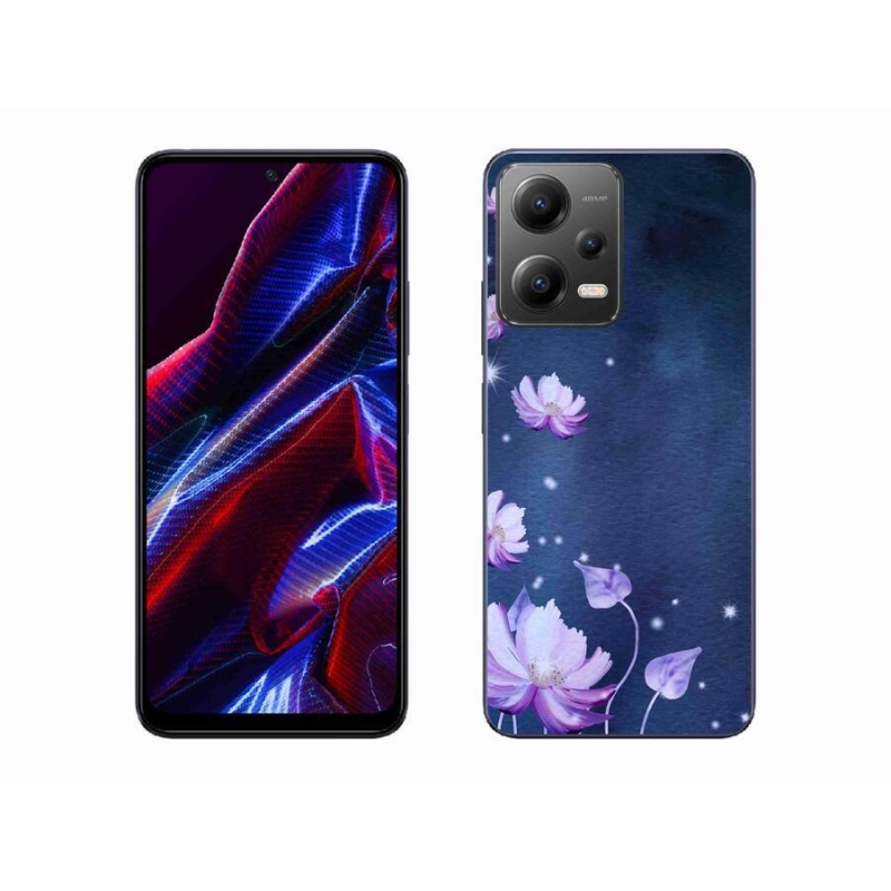 Gelový obal mmCase na mobil Xiaomi Poco X5 5G - padající květy