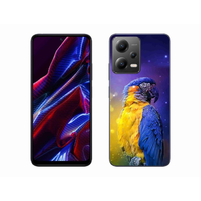 Gelový obal mmCase na mobil Xiaomi Poco X5 5G - papoušek ara 1