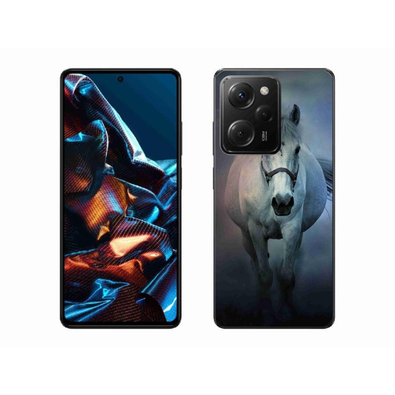 Gelový obal mmCase na mobil Xiaomi Poco X5 Pro 5G - běžící bílý kůň
